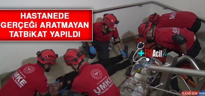 Elâzığ’da özel bir hastanede, 2023 yılı afet planı uygulaması kapsamında, deprem ve yangın tatbikatı yapıldı. Tatbikat gerçeği aratmadı.